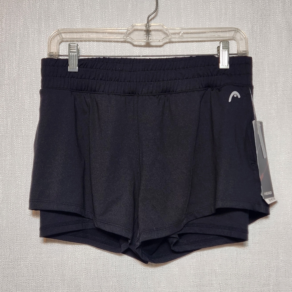 Head NEW Partner Duo Shorts Black Dri Motion Slim Small New Attached Tags
